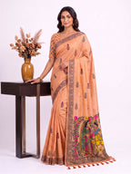 Premium Soft Cotton Saree with Colourful Kalamkari Pallu