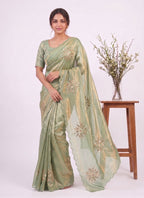 Festive Fandy Satin Saree with Designer Blouse