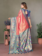 Banarasi Tissue Silk Saree with Paithani Border