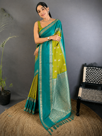 Soft Silk Kanjivaram Saree with Copper Zari Weaving