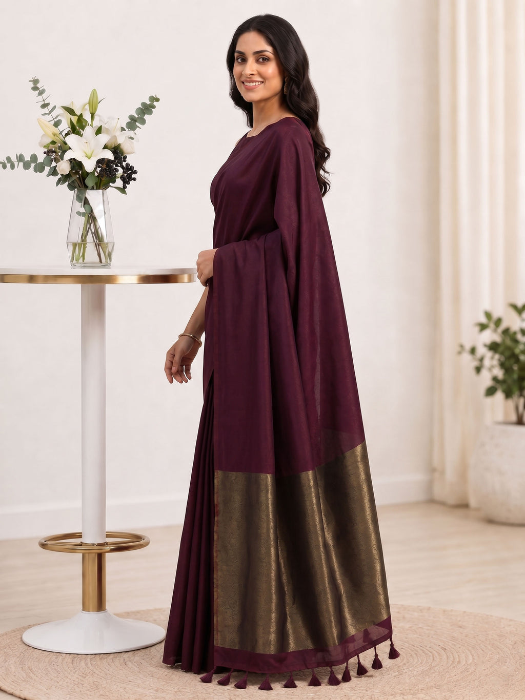 premium Jari Khadi Cotton Saree
