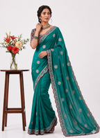 Luxe Fendy Satin Party Wear Saree