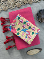 Elegant Khadi Cotton Saree with Magic Cotton Blouse