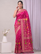 Hand Dyed Nylon Kadi Crepe Georgette Saree