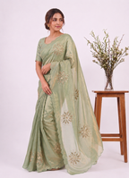 Festive Fandy Satin Saree with Designer Blouse