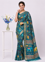 Elegant Digital Print Cotton Saree
