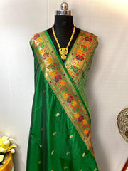 Delightful Paithani Silk Green Color Saree