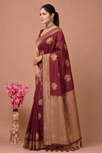 Perot Design Nylon Kadi Crepe Georgette Saree