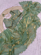 Festive Fandy Satin Saree with Designer Blouse