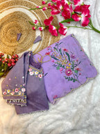 Soft Tabby Silk Saree with Sequins & Katdana Handwork