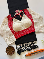 Classic Khadi Cotton Saree with Chikankari Blouse