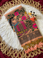 Premium Soft Cotton Saree with Colourful Kalamkari Pallu