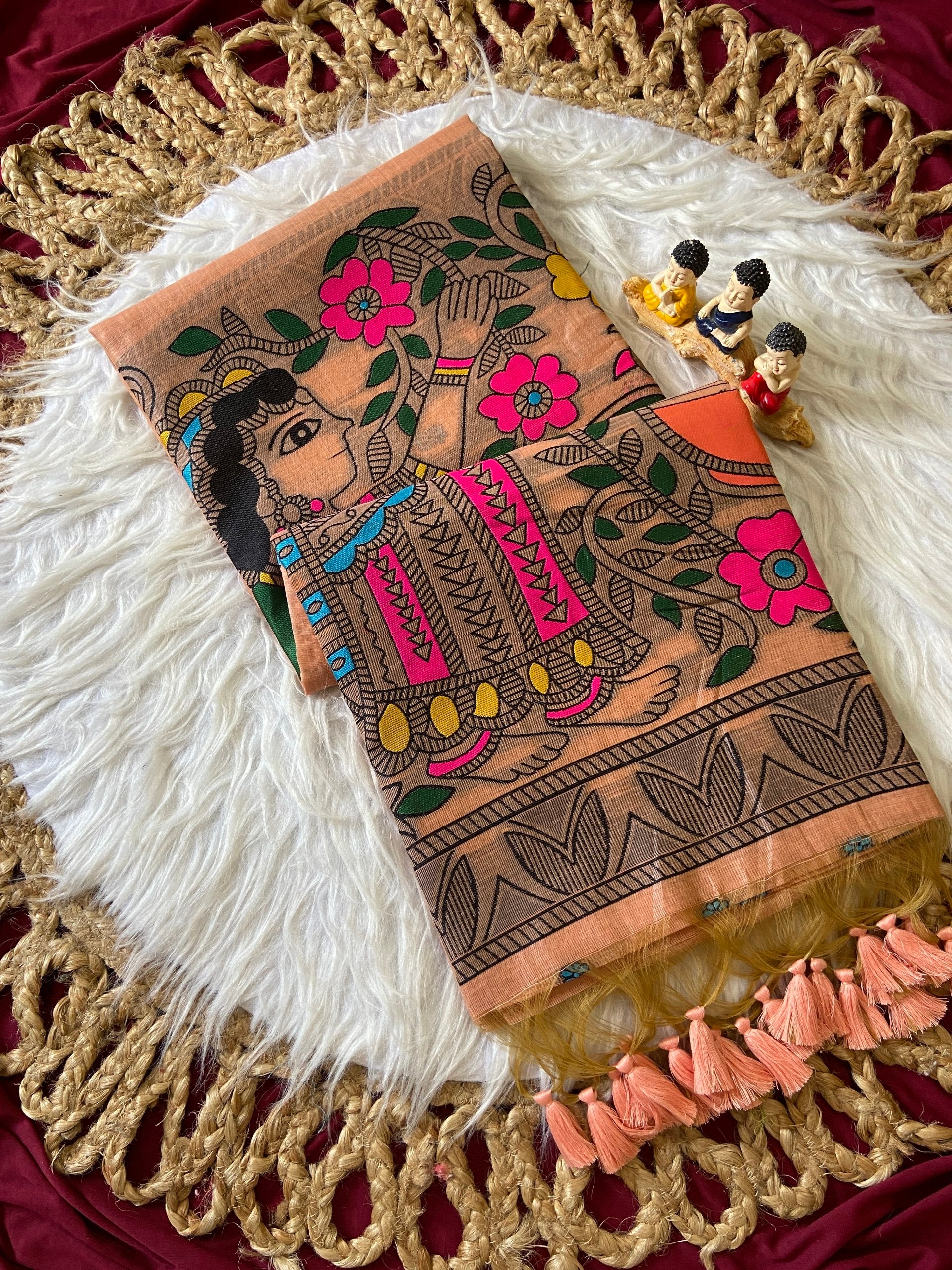 Premium Soft Cotton Saree with Colourful Kalamkari Pallu