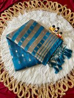 Golden Butti Khadi Shimmer Saree