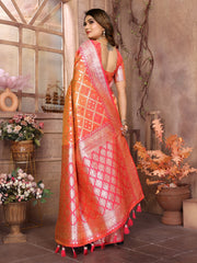 Graceful Kochi Silk Orange Color Saree