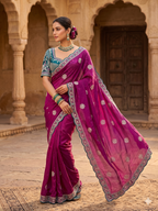 Luxe Fendy Satin Party Wear Saree