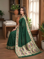 All Over Bandhej Paithani Dola Soft Silk Saree