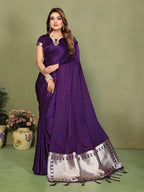 Lagadi Patta Soft Satin Silk Gala Pallu Saree