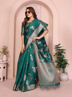 Soft Organza Silk Banarasi Saree with Butta Weaving