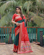 Dola Soft Silk Bandhej Paithani Saree