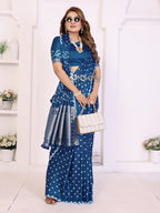 Hand Dyed Lagadi Patta Pallu Bandhej Saree