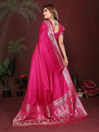 Luxury Soft Satin Silk Hand Dyed Gala Pallu Saree