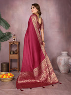 Gala Pallu Hand Dyed Satin Silk Saree