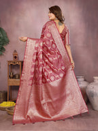 Traditional Banarasi Organza Saree with Intricate Butti Design