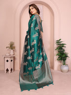 Soft Organza Silk Banarasi Saree with Butta Weaving