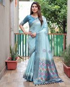 Dola Silk Saree with Contrast Border and Rich Pallu