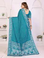 Kanchi Zari Border with Bandhej Print Saree
