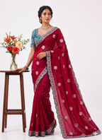 Luxe Fendy Satin Party Wear Saree