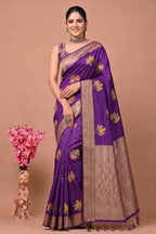 Perot Design Nylon Kadi Crepe Georgette Saree
