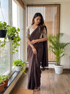 Soft Handloom Cotton Saree With Heavy Blouse