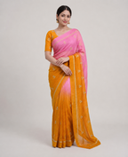 Viscose Khadi Silk Saree with Jacquard Leaf Design