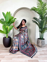 Glorious Dola Viscose Grey Color Saree