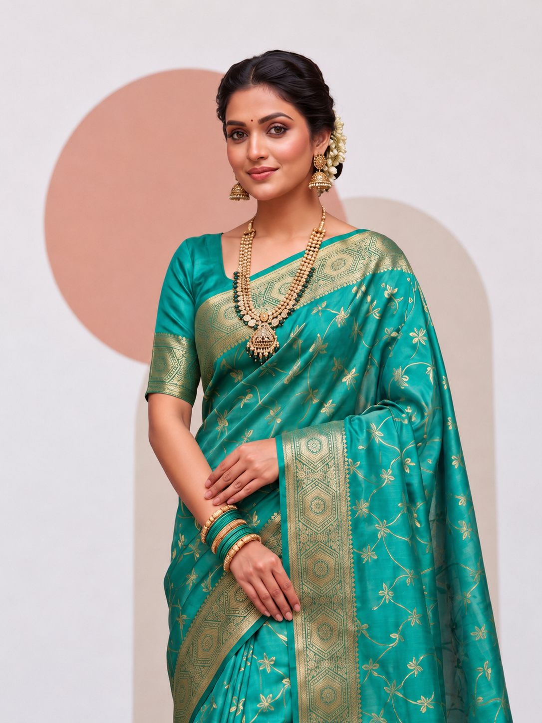 Traditional Weaving Satin Saree