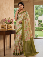 Soft Tussar Silk Digital Print Saree