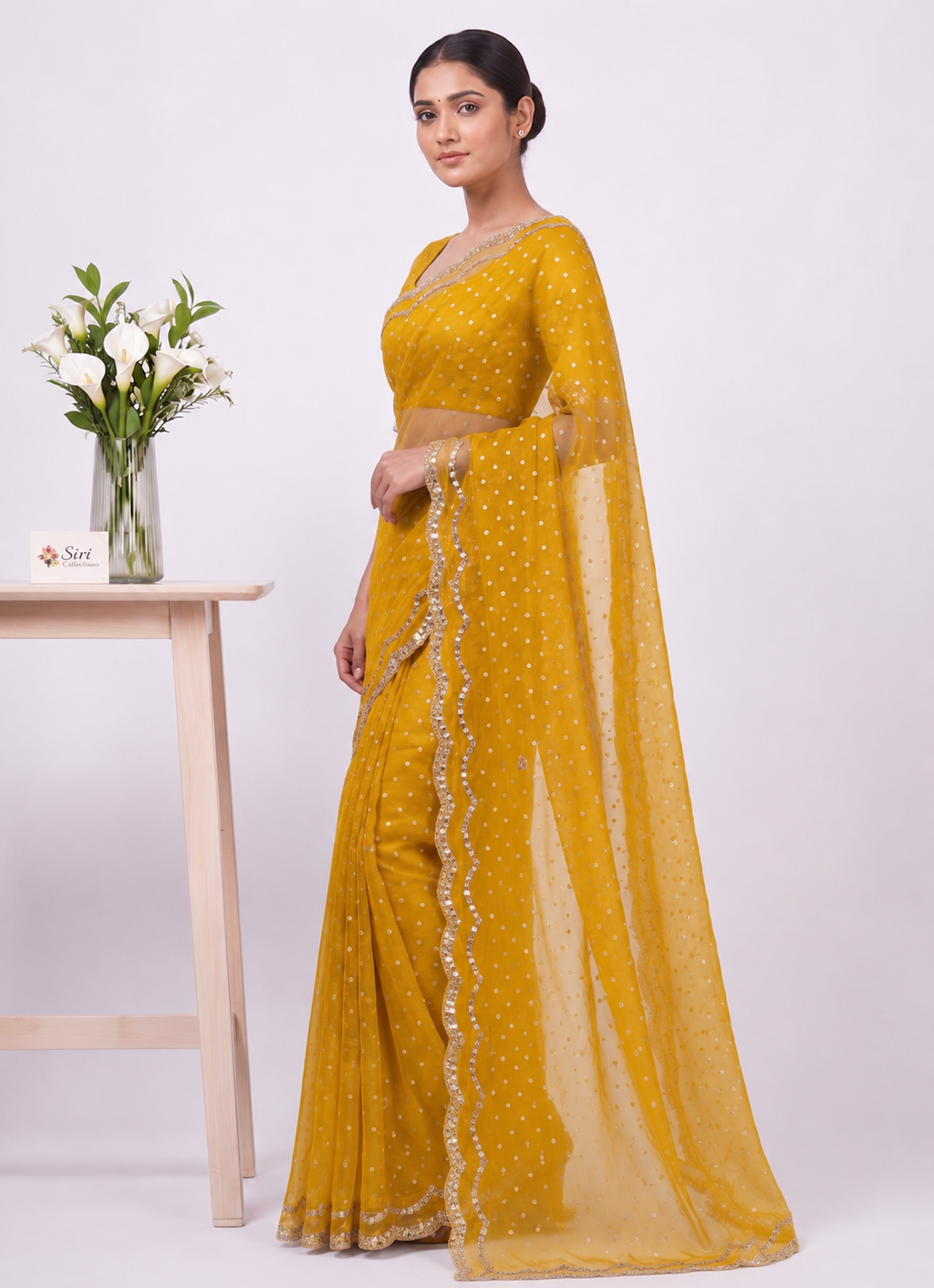 Elegant Designer Butti Silk Saree with Fancy Border