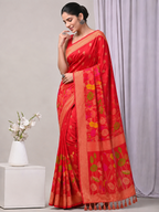 Hand Dyed Nylon Kadi Crepe Georgette Saree