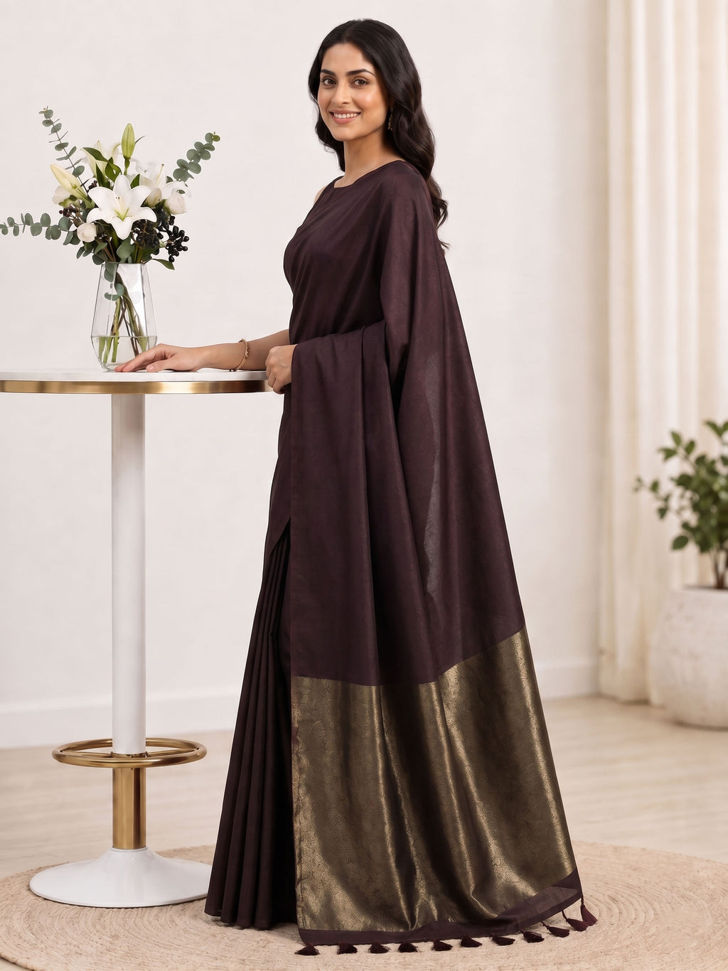 premium Jari Khadi Cotton Saree
