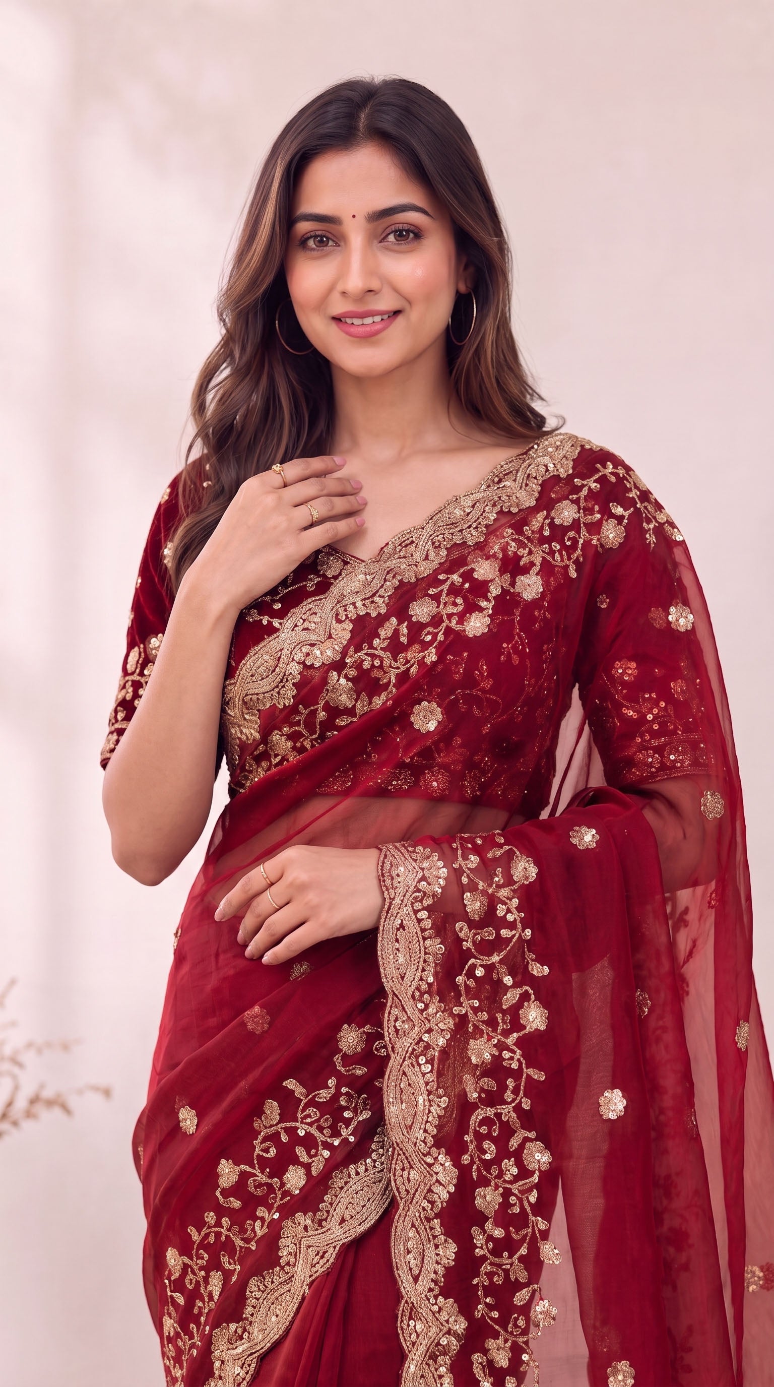 Premium Soft Fandy Satin Silk Saree with Cut Dana Work