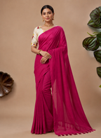 Elegant Khadi Cotton Saree with Embroidered Padded Blouse