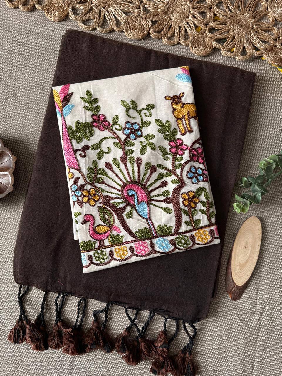 Soft Handloom Cotton Saree With Heavy Blouse