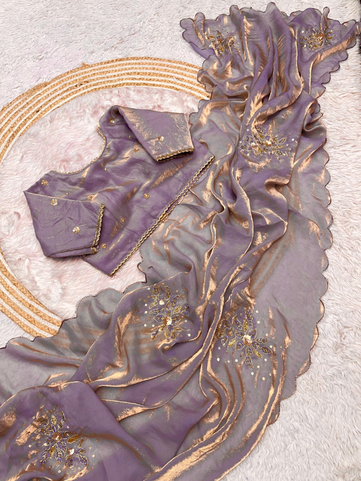 Festive Fandy Satin Saree with Designer Blouse