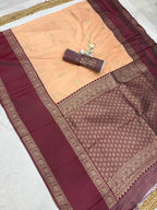 Soft Silk Kanjivaram Saree with Copper Zari Weaving