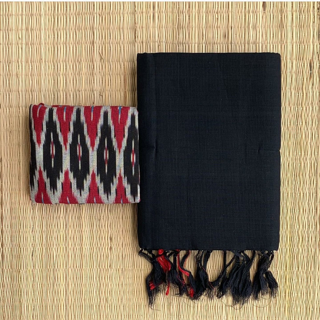 Handloom Khadi Cotton Saree with Magic Blouse