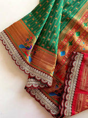 Fantastic Silk Green Color Saree