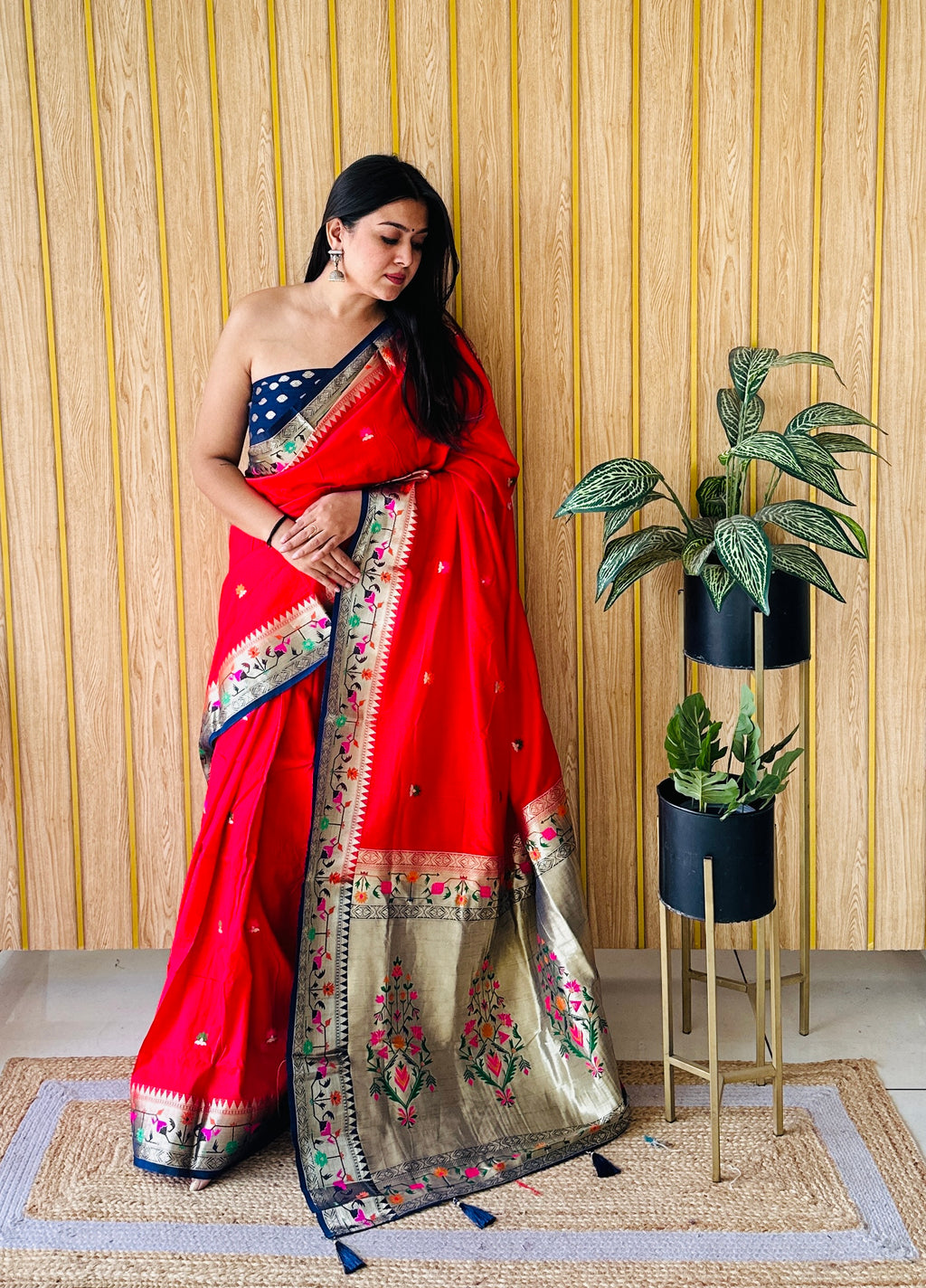 Paithani Soft Silk Saree with Butta Design