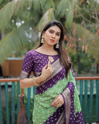 Dola Soft Silk Bandhej Paithani Saree